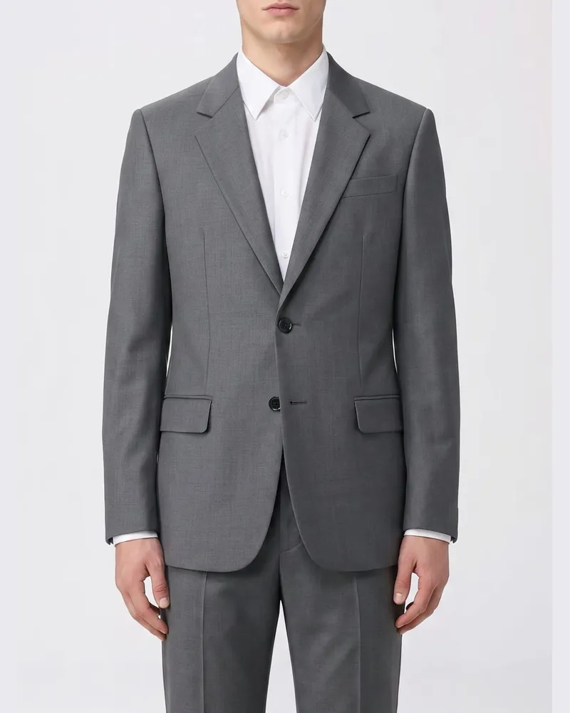 Valentino Garavani Einreihiger Merinowoll-Blazer mit Reverskragen Schwarz