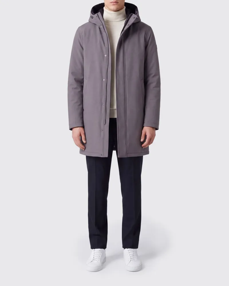 Herno Knielanger Parka aus Polyester mit verstellbarer Kapuze und Fleecefutter Braun