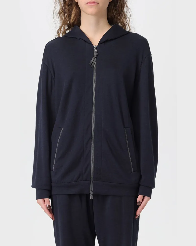 Brunello Cucinelli Strickjacke damen Blau