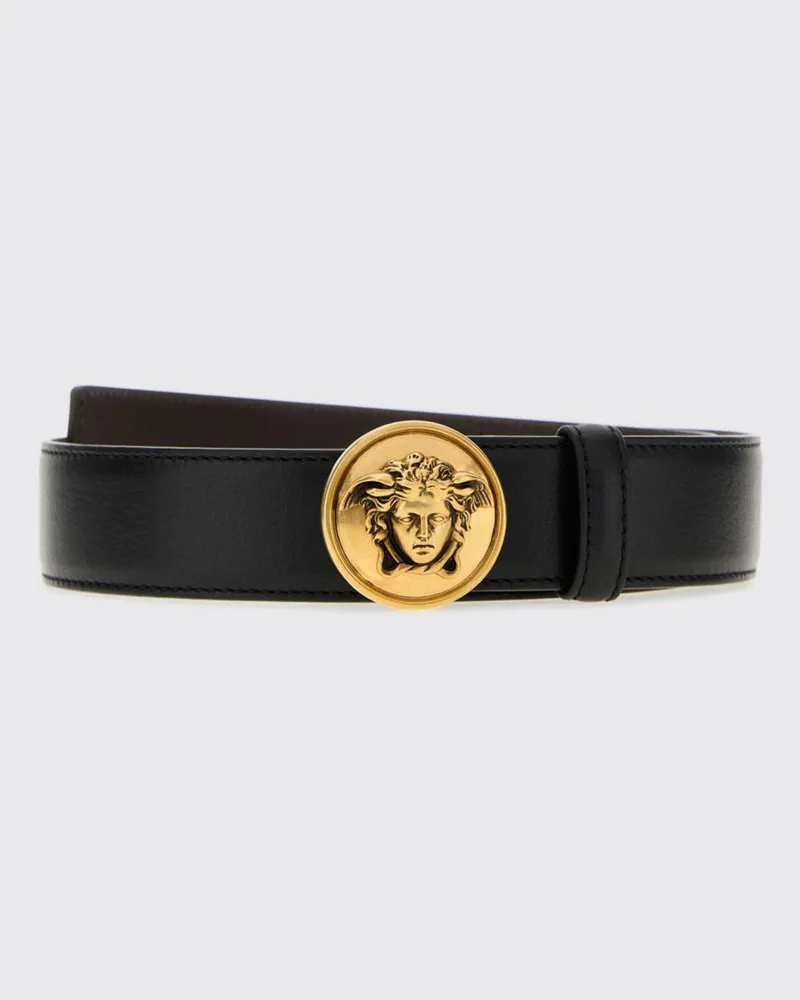 Versace Gürtel aus Kalbsleder von mit Medusa-Schnalle Schwarz