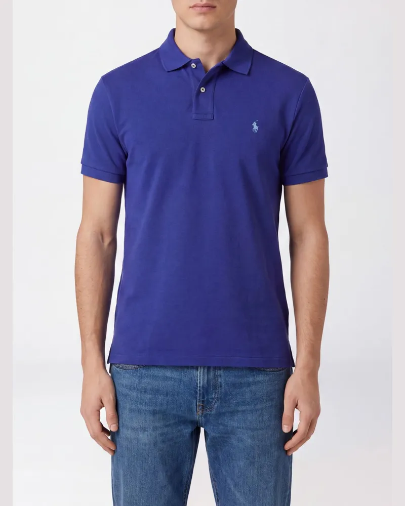 Ralph Lauren Kurzarm-Poloshirt aus Baumwolle mit gesticktem Pony-Logo Beige