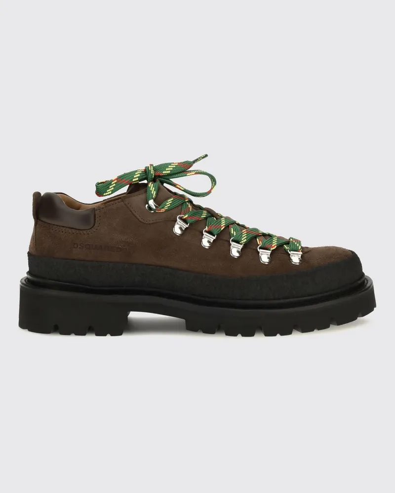 Dsquared2 Derby-Schuhe aus Kalbsveloursleder mit gekerbter Sohle Dark