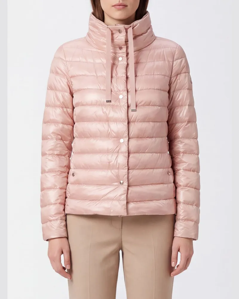 Herno Kurze Stepp-Daunenjacke aus Nylon mit Trichterkragen Pink