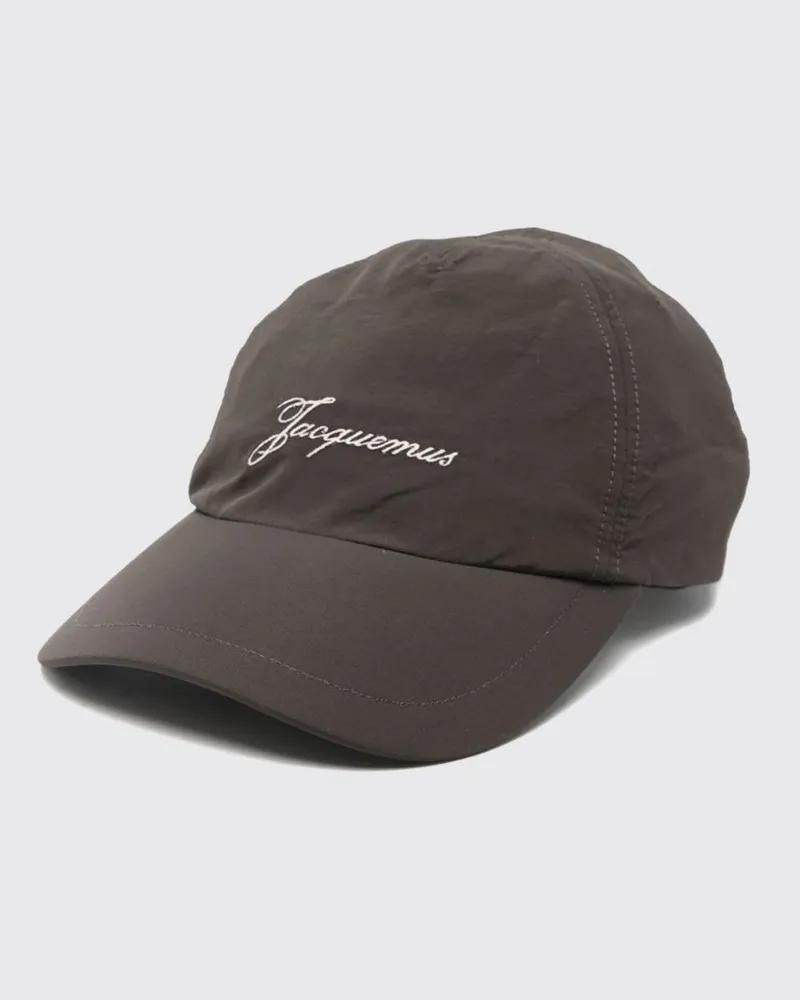 Jacquemus Baseballkappe aus recyceltem Nylon mit Logo und Bindeband Braun