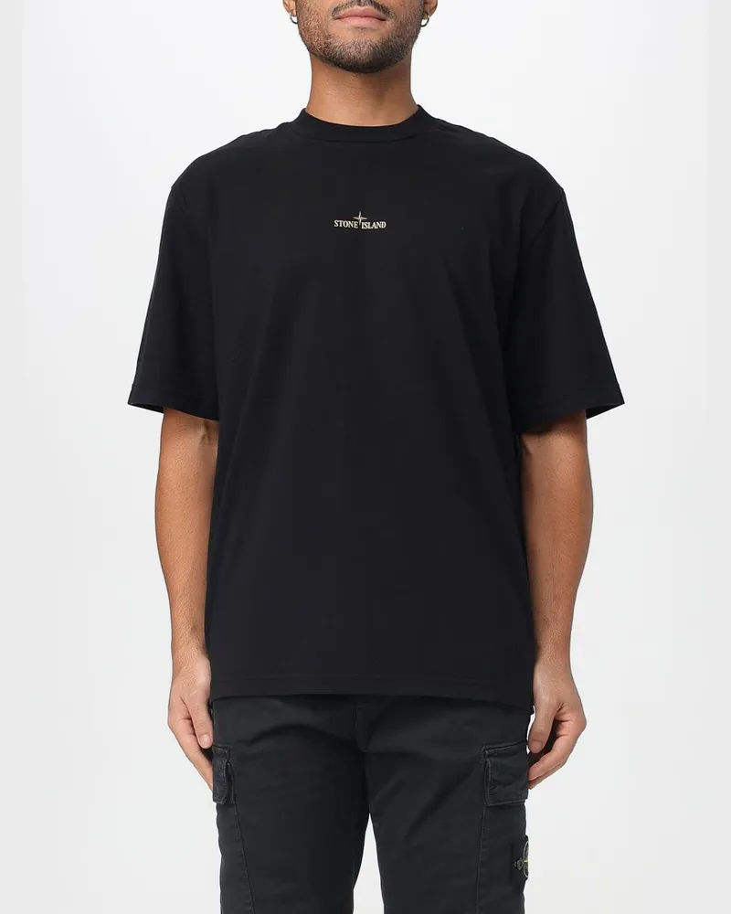 Stone Island T-shirt herren Schwarz