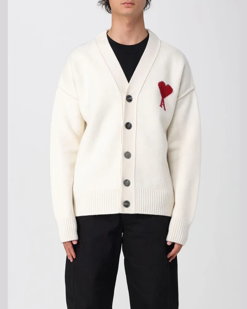 AMI Paris Strickjacke herren Weiß