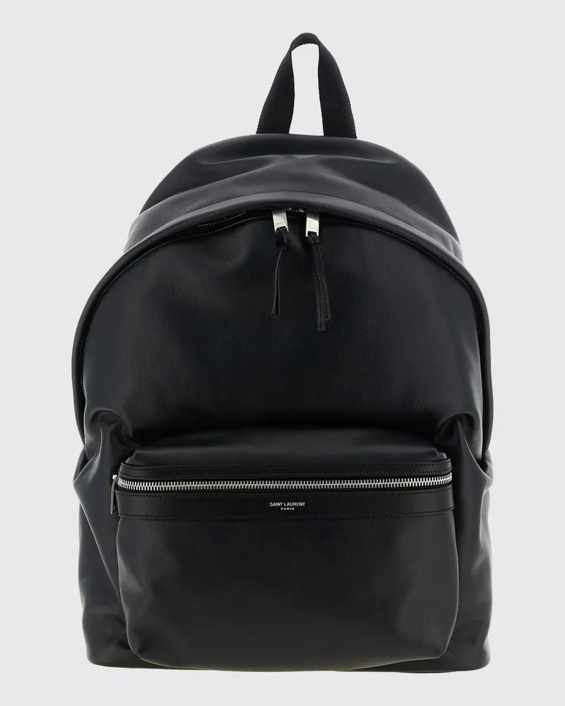 Saint Laurent City Lederrucksack Schwarz