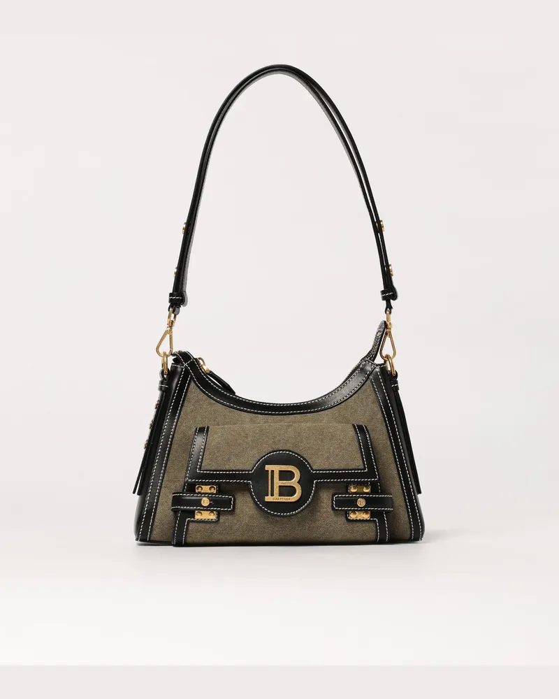 Balmain Schultertasche damen Kaki
