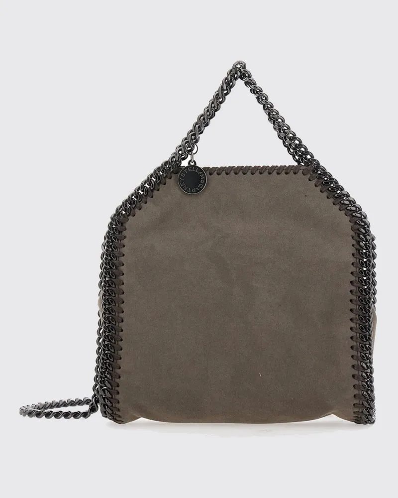 Stella McCartney Falabella Mini-Tasche aus Kunstleder mit Kettenbesatz Puder
