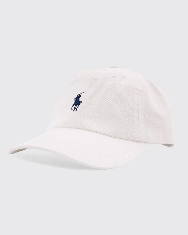 Ralph Lauren Baseballkappe aus Baumwolle mit gesticktem Logo Weiß