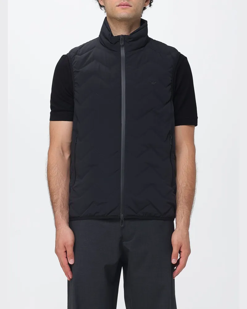 Emporio Armani Essential Steppweste aus Nylon Schwarz
