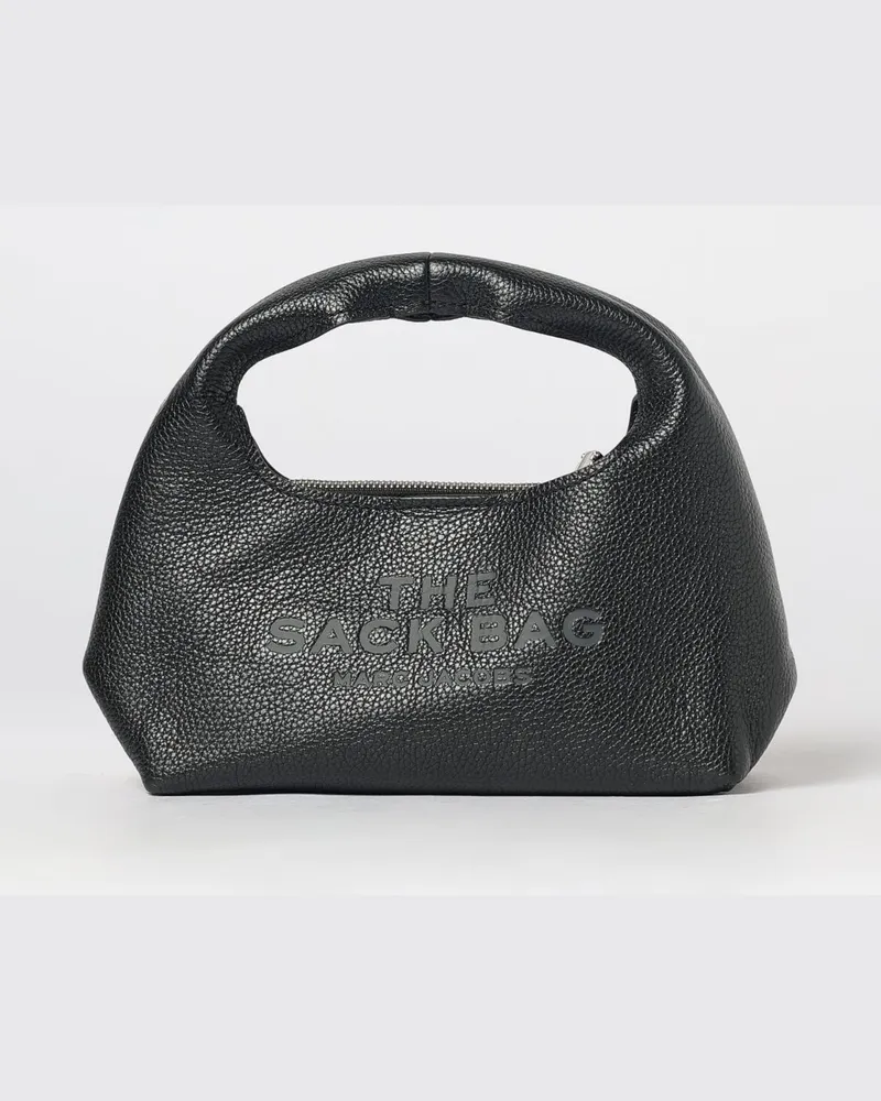 Marc Jacobs The Sack Handtasche aus genarbtem Leder mit herausnehmbarer Innentasche Schwarz