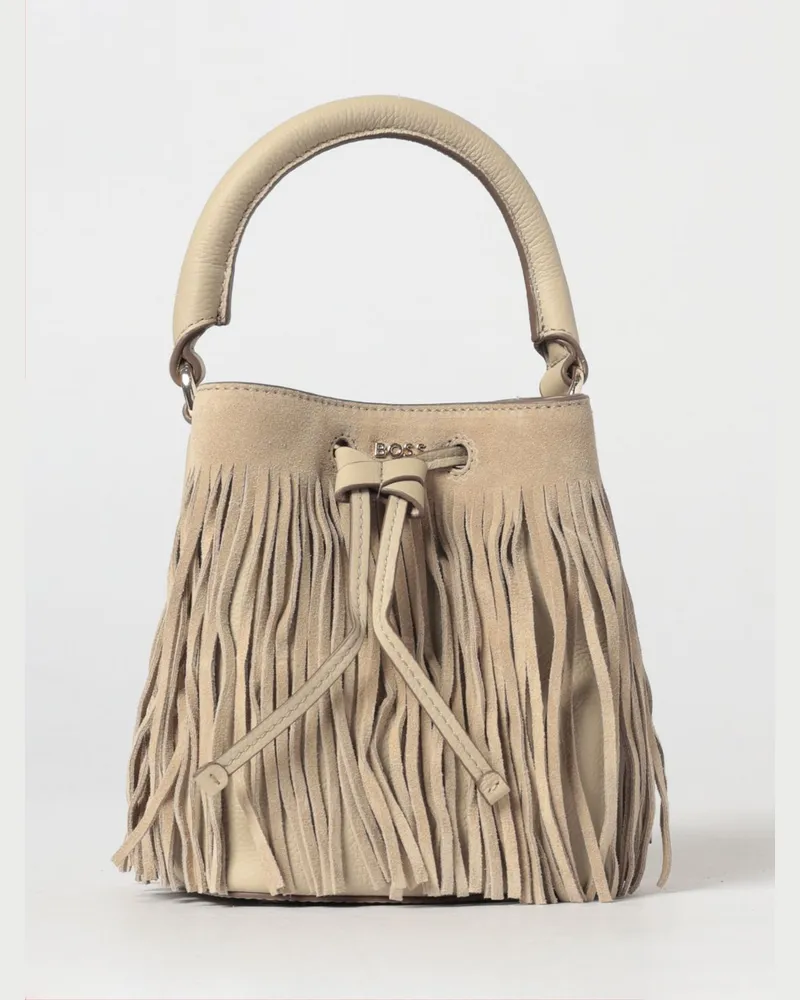 HUGO BOSS Lenah Fransentasche aus Wildleder Beige