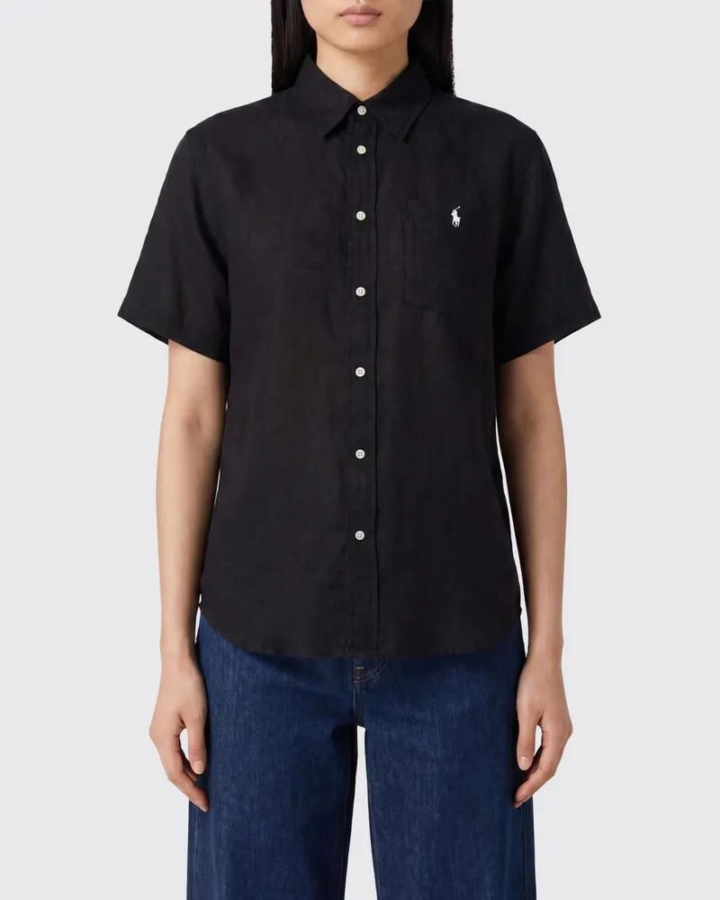 Ralph Lauren Leinenhemd Schwarz