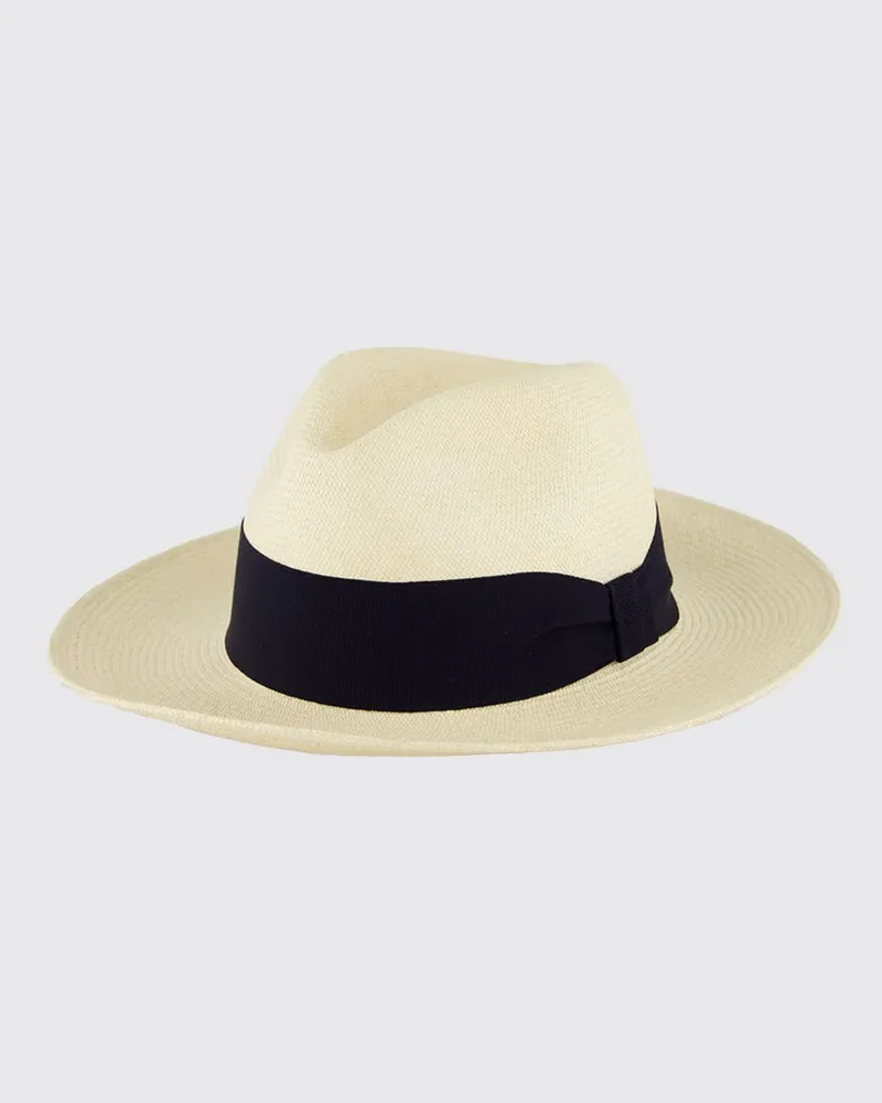 Frescobol Carioca Raffiahut mit Grosgrainband Navy