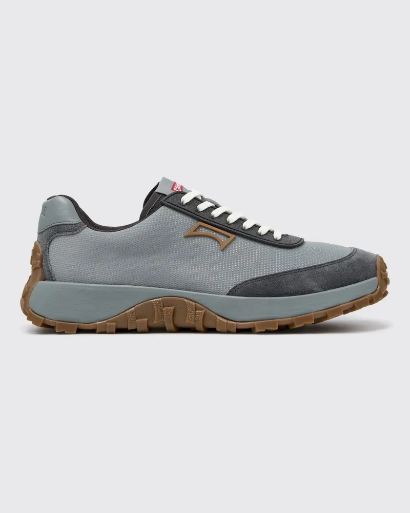 Camper Drift Trail Low-Top-Sneaker aus Wildleder und recyceltem PET mit Logo Blau