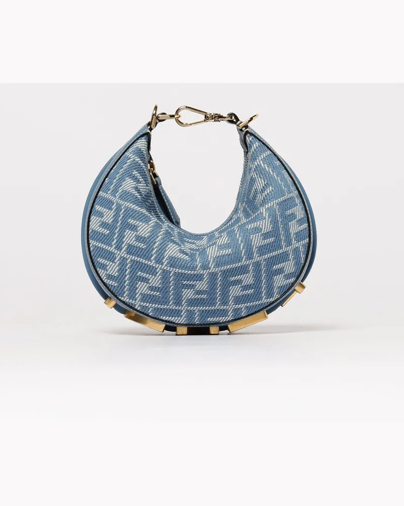 Fendi Schultertasche damen Hellblau