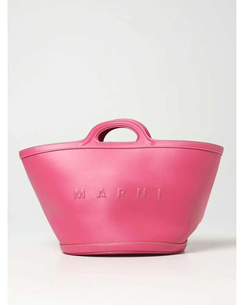 Marni Schultertasche damen Fuchsia