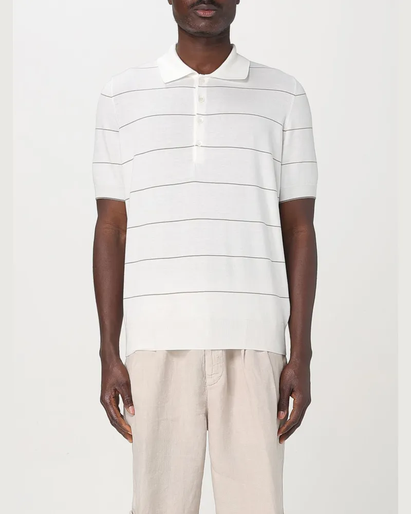 Brunello Cucinelli Polo Weiß