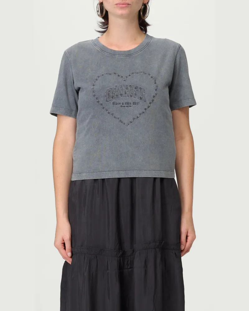 Ganni T-shirt damen Grau