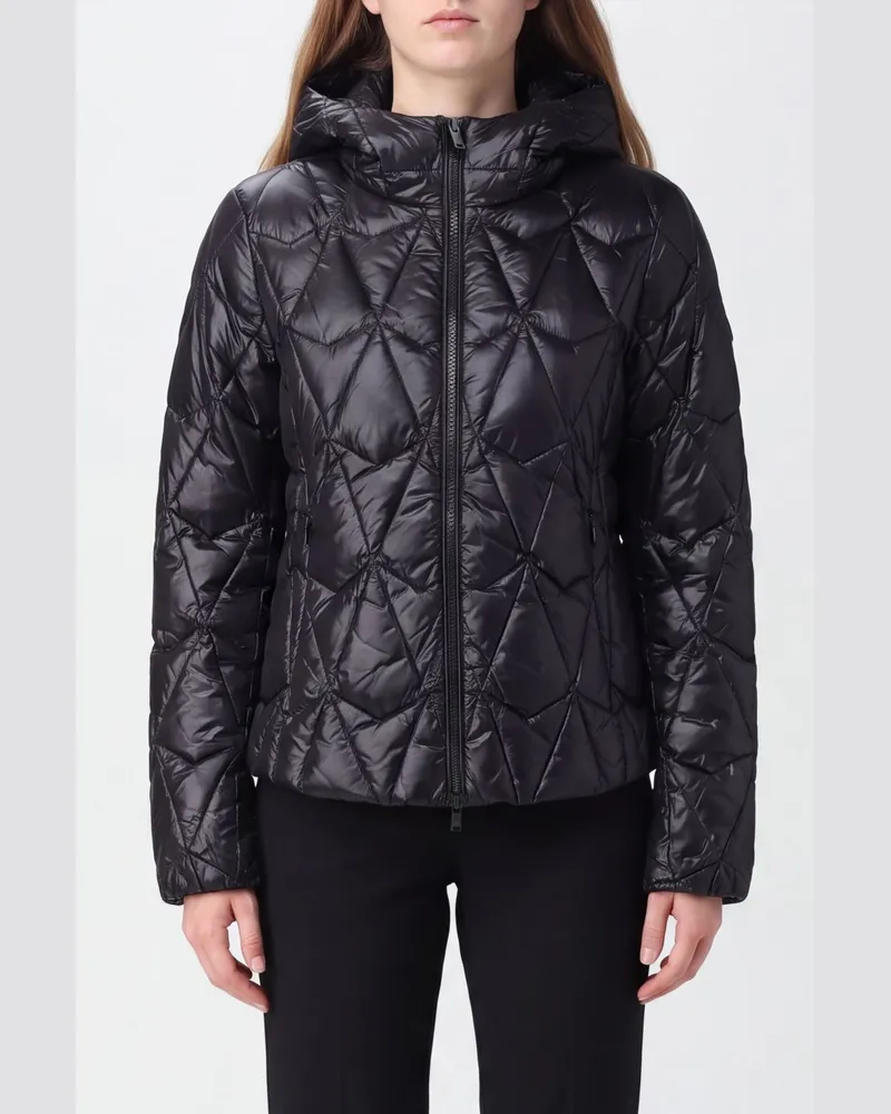 Moose Knuckles Gesteppte Cropped-Daunenjacke aus Nylon mit Kapuze Schwarz