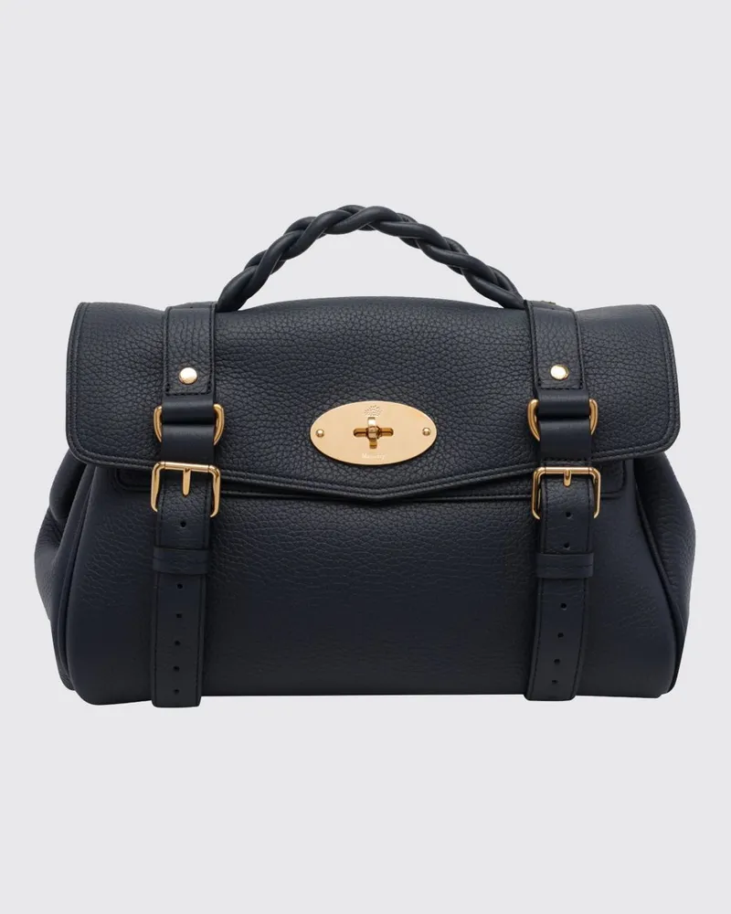 Mulberry Alexa Handtasche aus Kalbsleder mit geflochtenem Griff Blau