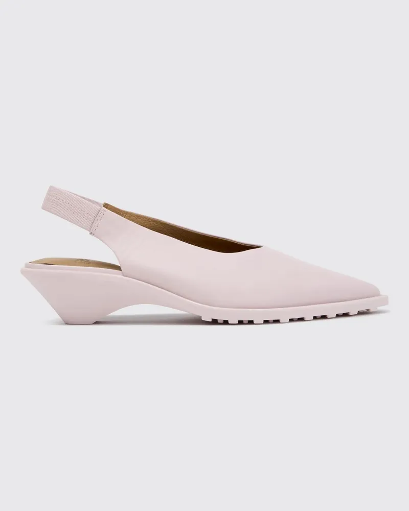 Camper Slingback-Pumps Anita aus Glattkalbsleder mit niedrigem ausgestelltem Absatz Pink