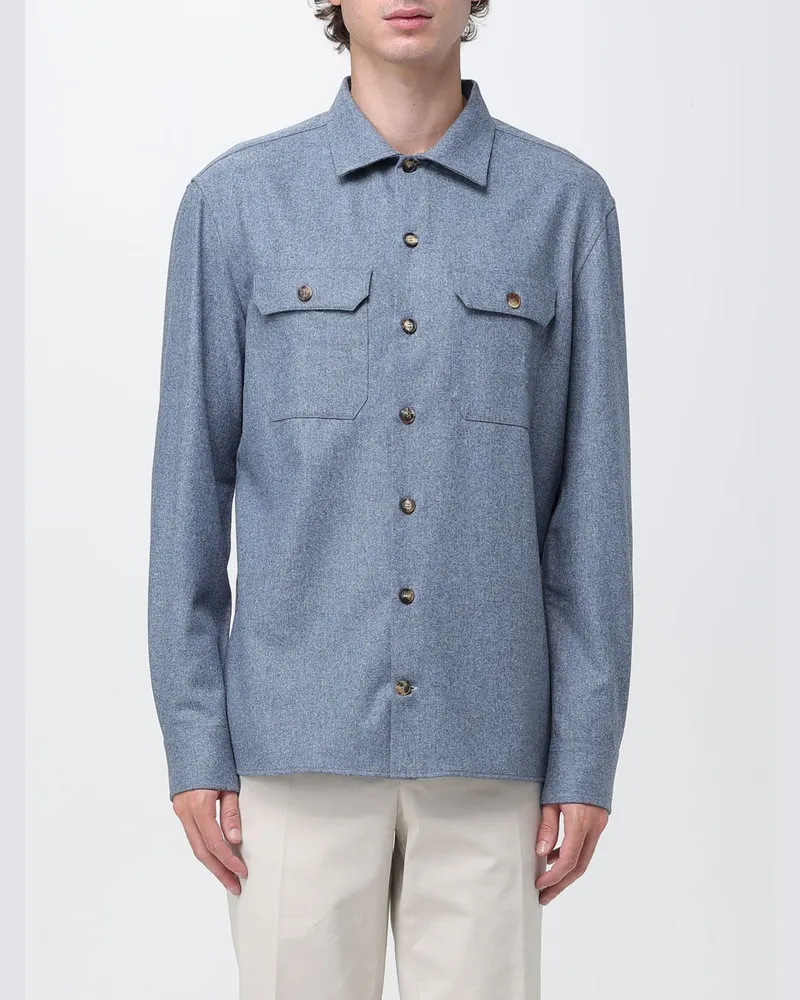 Brunello Cucinelli Hemd herren Blau