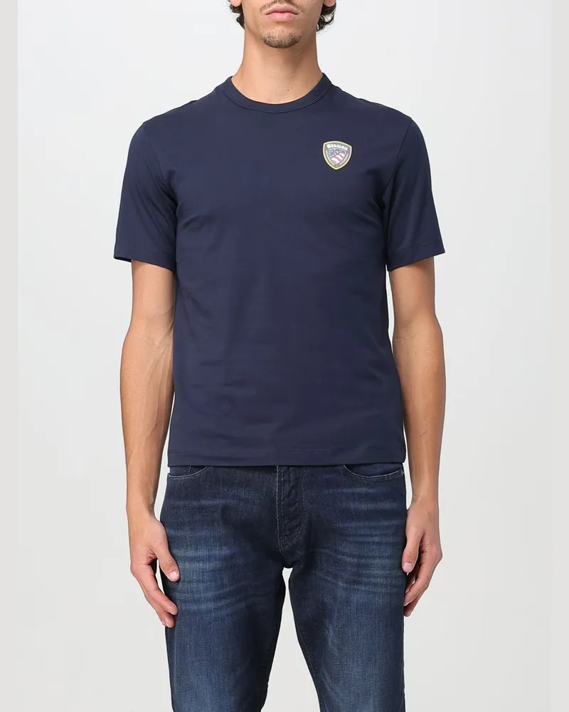 Blauer T-shirt herren Blau