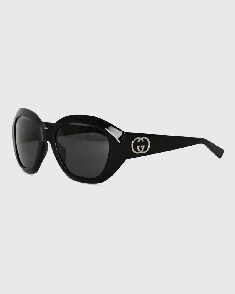 Gucci Cat-Eye-Sonnenbrille aus Acetat mit GG-Monogramm Schwarz