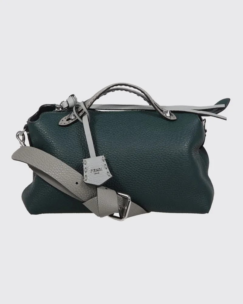 Fendi By The Way Selleria Medium Tasche aus genarbtem Leder Grün