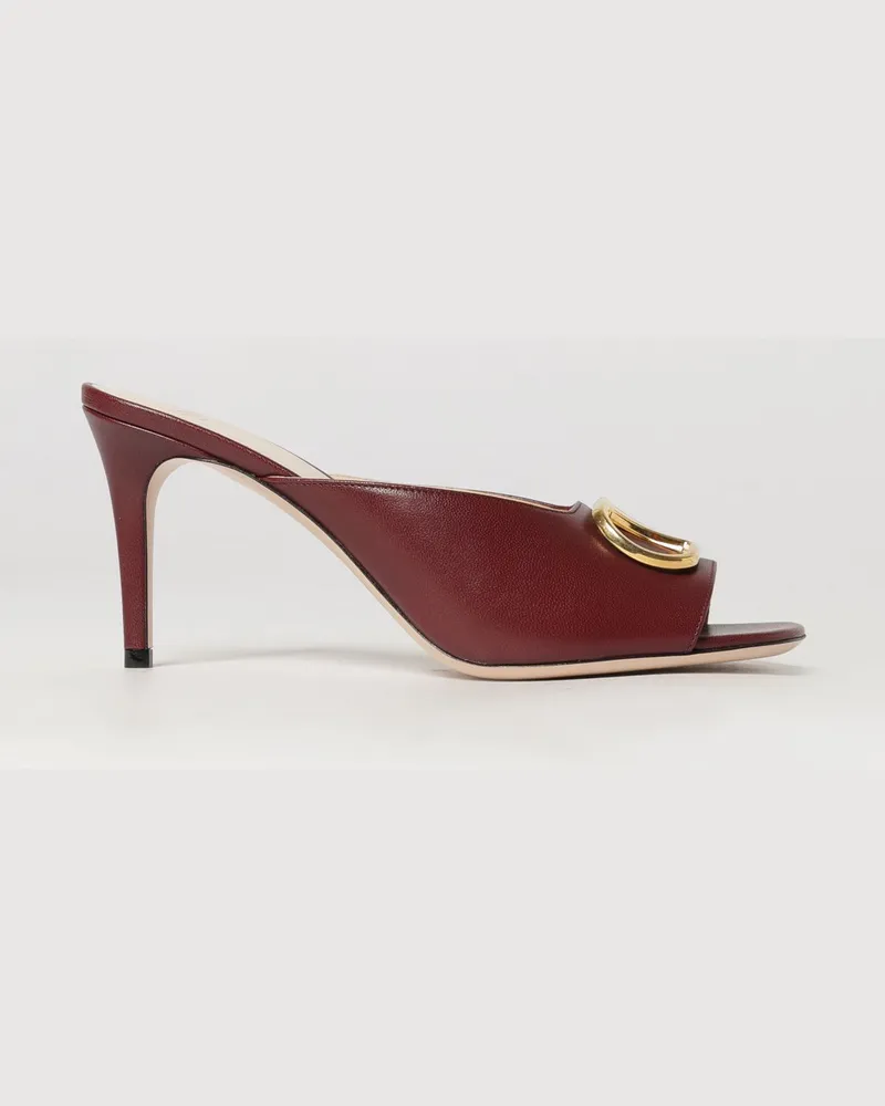 Valentino Garavani VLogo Signature Mules aus Leder mit Stiletto-Absatz Rot
