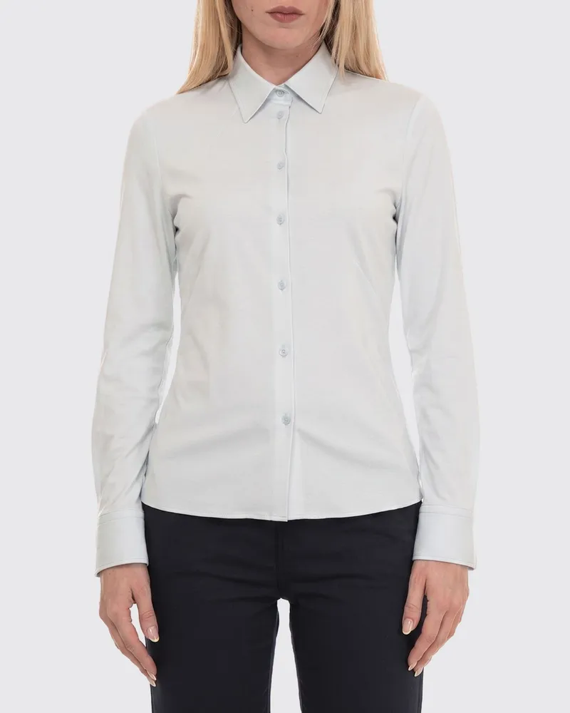 HUGO BOSS Basic Baumwollhemd Hellblau
