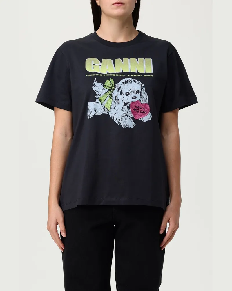 Ganni T-shirt damen Grau