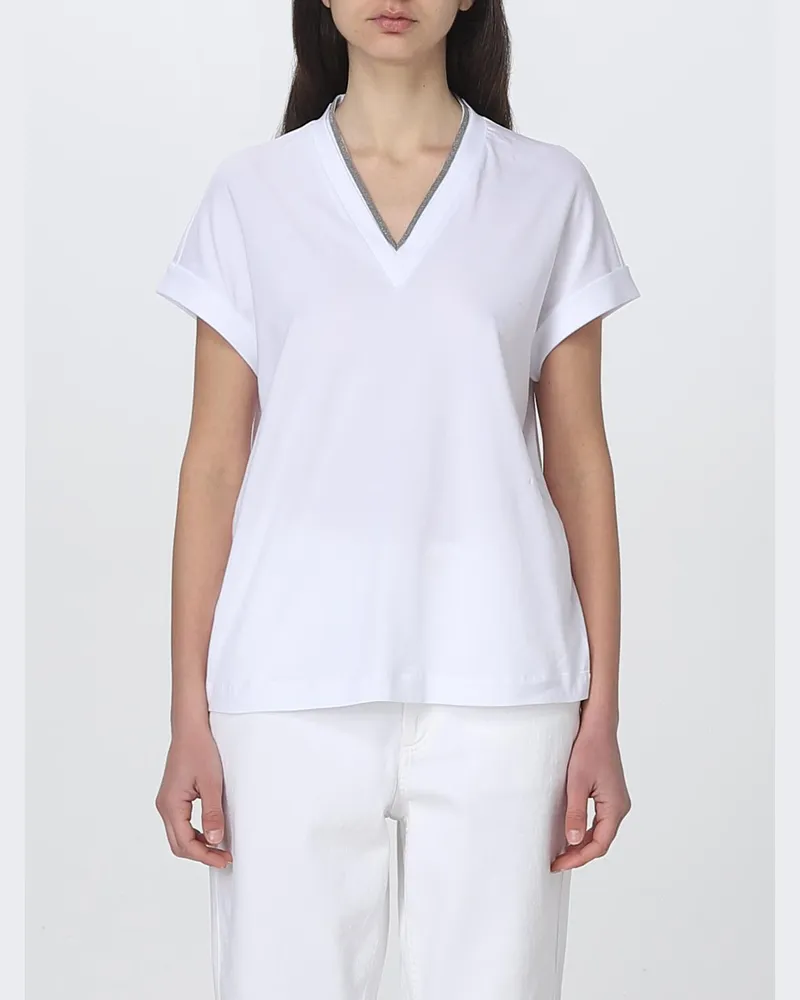 Brunello Cucinelli T-shirt damen Weiß