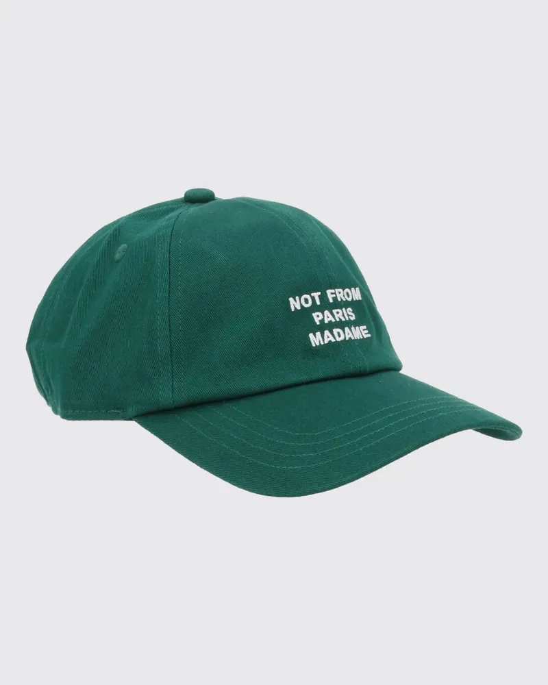 Drôle de Monsieur Baseballkappe aus Baumwolltwill mit gesticktem Logo und Slogan Grün