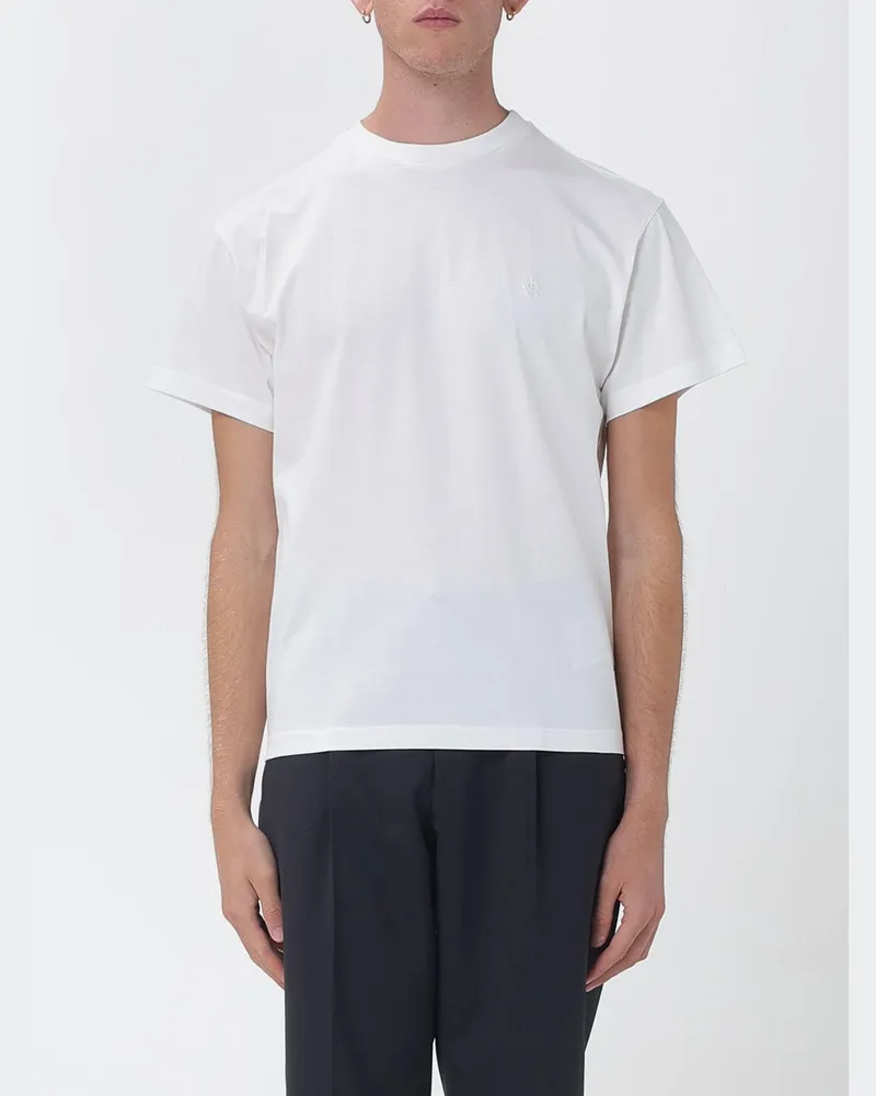 Jil Sander Set aus drei T-Shirts aus reiner Baumwolle mit Rundhalsausschnitt Weiß