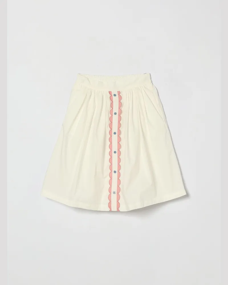Stella McCartney Kids Minirock aus Baumwolle Weiß