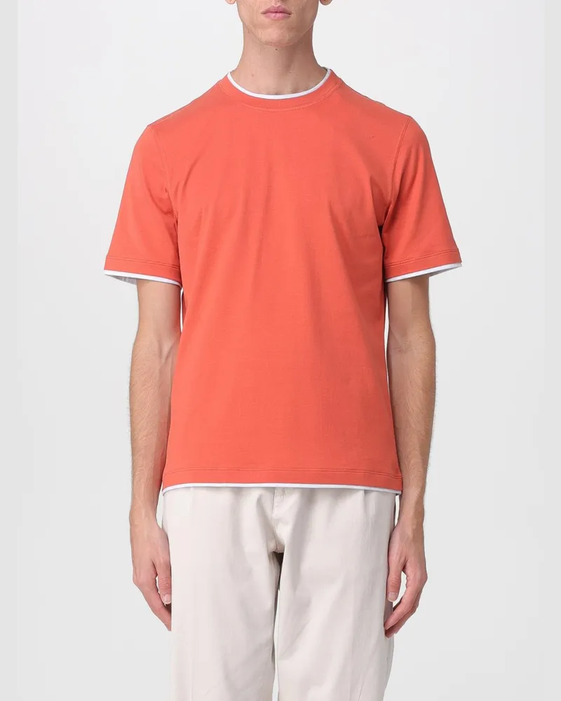Brunello Cucinelli T-shirt herren Orange