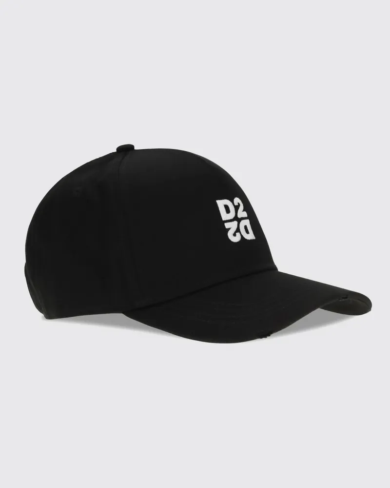 Dsquared2 Baseball-Cap aus Baumwolle mit gesticktem Logo Schwarz
