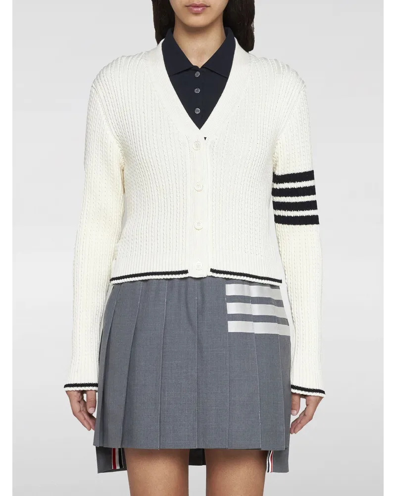 Thom Browne Strickjacke Weiß