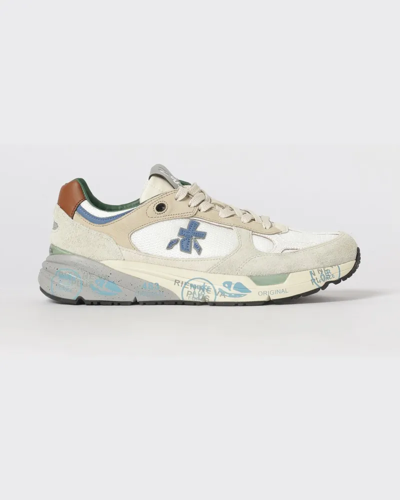 Premiata Mase Schuhe aus Wildleder und Mesh Weiß