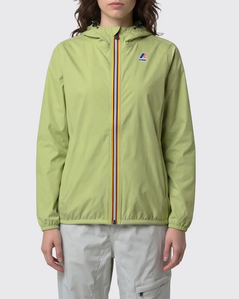 K-Way Kapuzenjacke aus Nylon Waldgrün