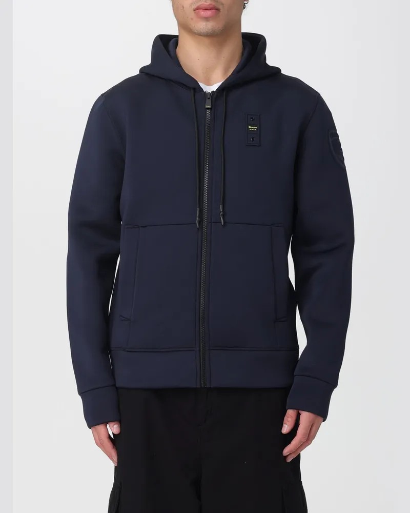 Blauer Sweatshirt herren Blau