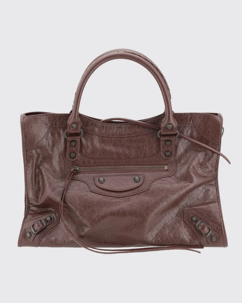 Balenciaga Schultertasche damen Burgunderrot