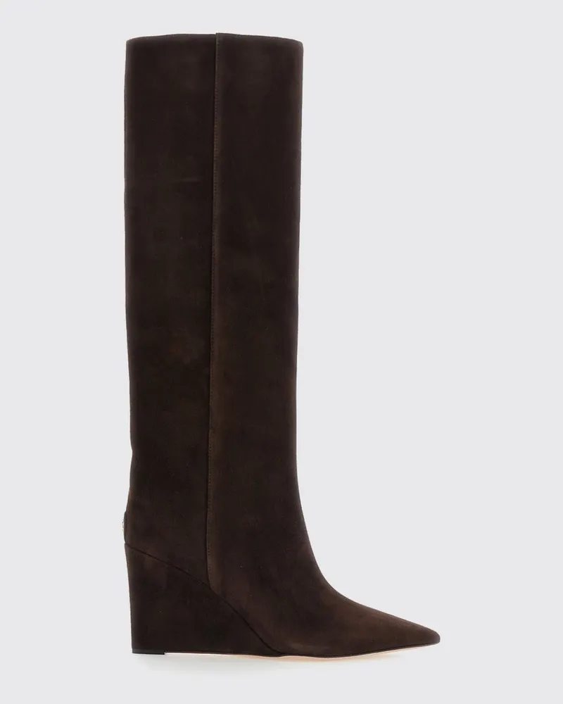 Jimmy Choo Kniehohe Blake Wildleder-Keilstiefel mit hohem Keilabsatz Braun