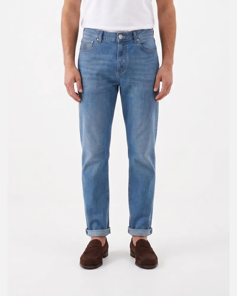 Brunello Cucinelli Straight Jeans aus Baumwolldenim Denim
