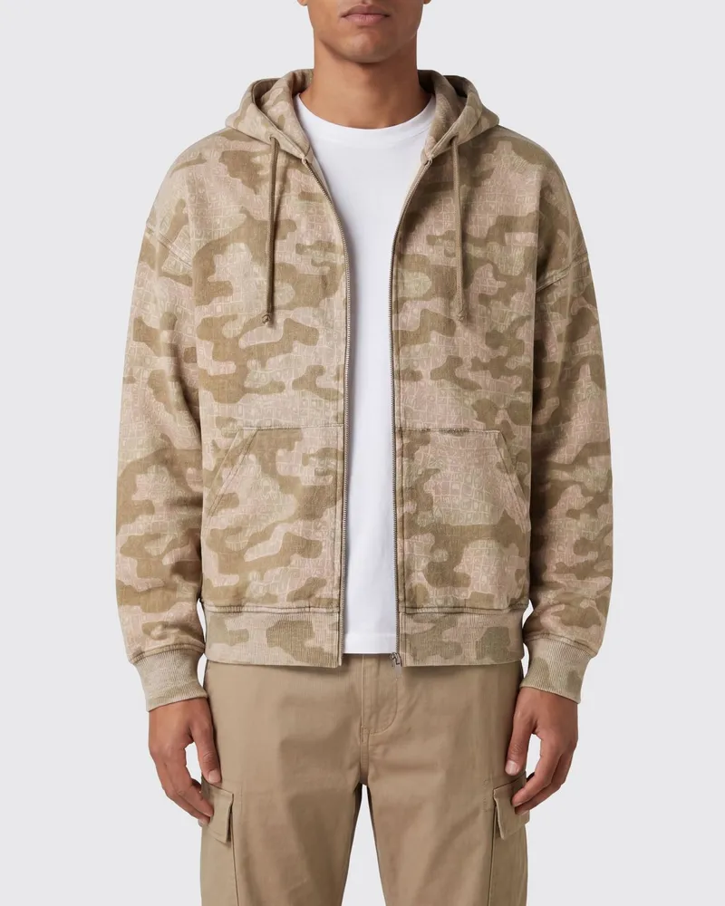 Daily Paper Kapuzenjacke von aus Baumwolle mit Camouflage-Muster Military