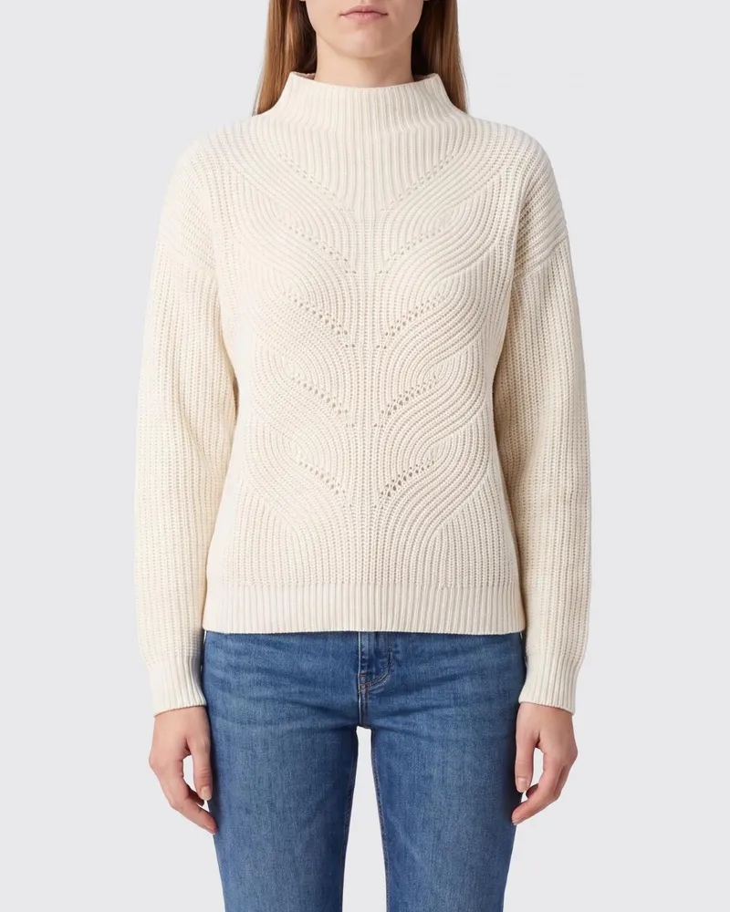 Herno Rollkragenpullover aus reiner Wolle mit überschnittenen Schultern und Trichterkragen Weiß