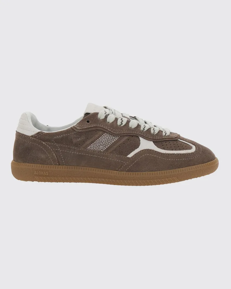 Alohas TB.490 Sneaker aus Leder und Veloursleder im Color-Block-Design Grau